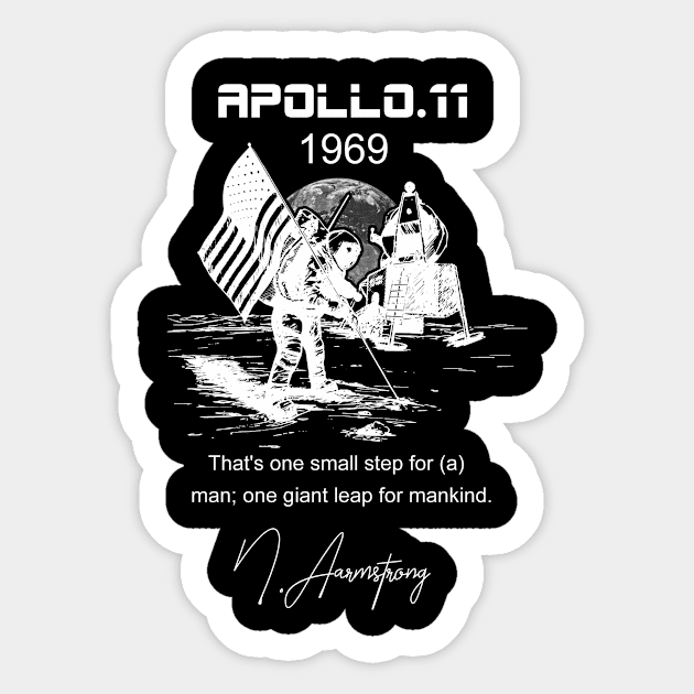 Apollo 11 Sticker by Shirtrunner1